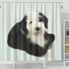 Old English Sheepdog Print Shower Curtain