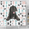 Spanish Water Dog Print Shower Curtain