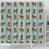 Cute Chow Chow Dog Pattern Print Shower Curtains