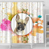French Bulldog Print Shower Curtain