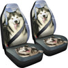 Laughing Alaskan Malamute Print Car Seat Covers