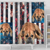 Bullmastiff Dog Print Shower Curtain