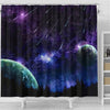 Outer Space Print Shower Curtains