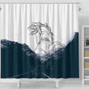 Dutch Warmblood Horse Print Shower Curtain