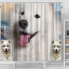 Samoyed Dog Print Shower Curtains