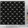 Amazing Whippet Dog Pattern Print Shower Curtains