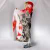 Cute American Shorthair Cat Print Hooded Blanket