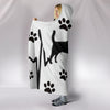 Dog Heart Print Hooded Blanket