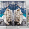 Amazing Samoyed Dog Print Shower Curtains