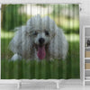 Cute Poodle Puppy Print Shower Curtains