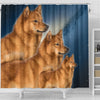 Finnish Spitz Print Shower Curtains