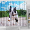 Awesome Boston Terrier Print Shower Curtains