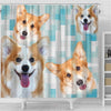 Pembroke Welsh Corgi Print Shower Curtains