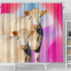 Charolais Cattle (Cow) Print Shower Curtain