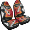 Snake Red Print Car Seat Covers