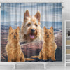 Lovely Australian Terrier Print Shower Curtains