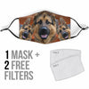 German Shepherd Print Face Shield