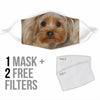 Yorkie Face Print Face Mask