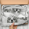 Amazing Pembroke Welsh Corgi On Black and White Print Running Shoes