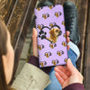 Puggle Dog paws patterns  Print Women's Leather Wallet