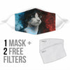 Manx Cat Print Face Mask