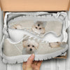 Maltese Dog Print Running Shoes