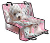Bolognese Dog On Pink Print Pet Seat Covers