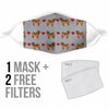 Chow Chow Heart Patterns Print Face Mask