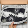 Alaskan Malamute On Black Print Running Shoes