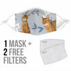 Cute Abyssinian Cat Print Face Mask