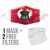 Giant Schnauzer On Pink Print Face Mask