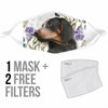 Bluetick Coonhound Floral Print Face Mask