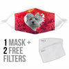 Norfolk Terrier On Heart Print Face Mask