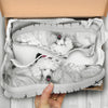 White Poodle Print Running Shoes