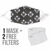 French Bulldog Black Patterns Print Face Mask