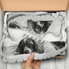 Cavalier King Charles Spaniel On Black And White Print Running Shoes