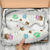 American Bobtail Cat With Paws Print Sneakers