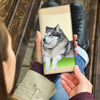 Cute Alaskan Malamute Dog Print Women's Leather Wallet