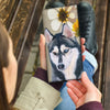 Siberian Husky Dog Print Women's Leather Wallet