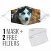 Amazing Siberian Husky Print Face Mask