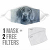 Lovely Weimaraner Print Face Mask