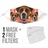 Boxer Dog On Pink Print Face Mask