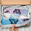 Shihpoo Puppy On Colorful Print Running Shoes