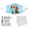 Cute Beagle Dog Print Face Mask