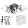 Beagle Dog Floral Print Face Mask