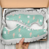 Fish and paws Patterns Print Sneakers