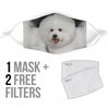 Bichon Frise Print Face Mask