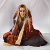 Cute Irish Red and White Setter Print Hooded Blanket