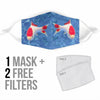 Comet Fish Print Face Mask