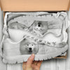 Lovely Samoyed Dog On White Print Running Shoes